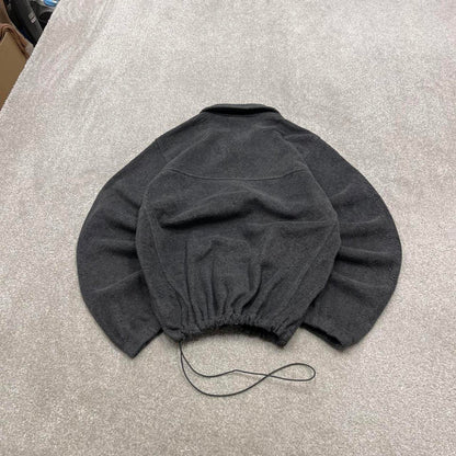 00s Columbia technical fleece M men's grey full zip up y2k style autumn adjustable waist