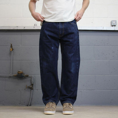 Blue Levis 505 jeans W36L30 blue loose straight leg y2k style pants red tab logo