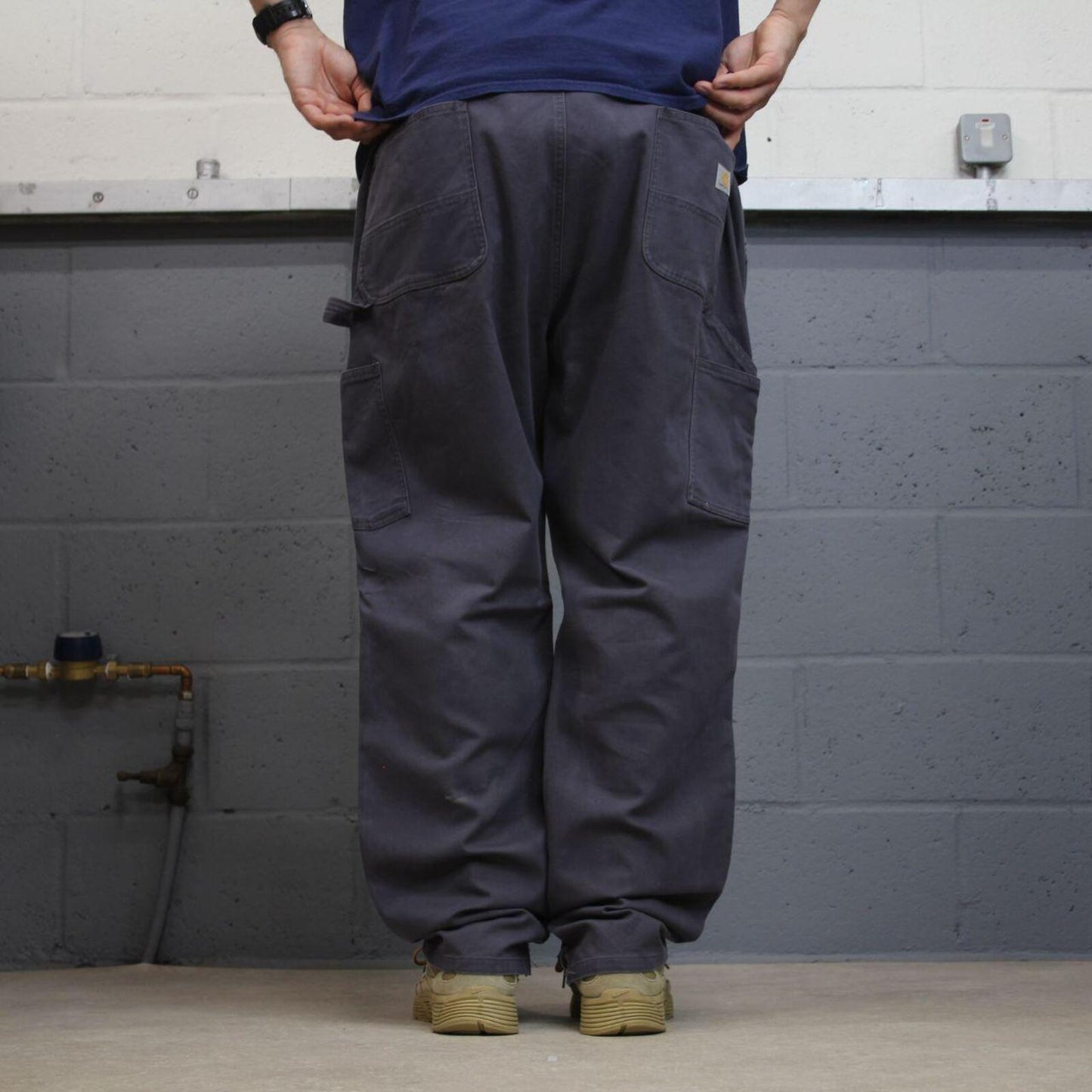 Y2K Carhartt carpenters jeans womens navy grey Loose original fit cargo workwear pants