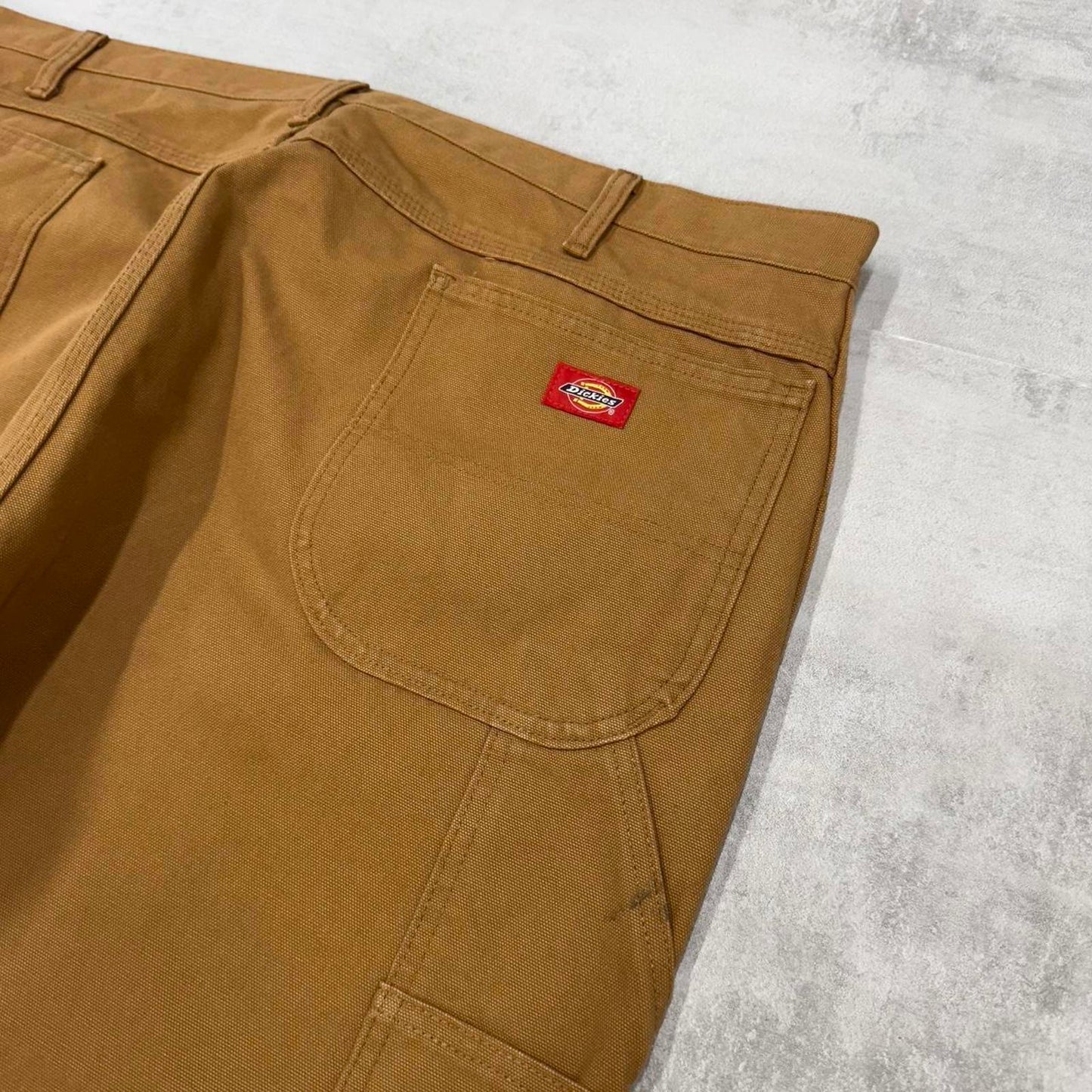 Baggy Dickies carpenter jeans W44L30 loose tan canvas cargo skater style pants