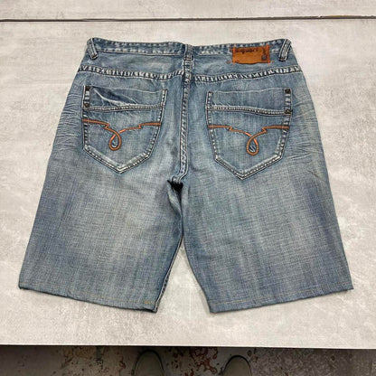 Embroidered Ecko denim shorts W38