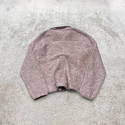 00s Columbia technical fleece M women's pink full zip up teddy bear y2k style autumn