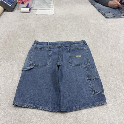 Y2k Wrangler carpenter shorts skater style blue W38 Denim loose summer jorts