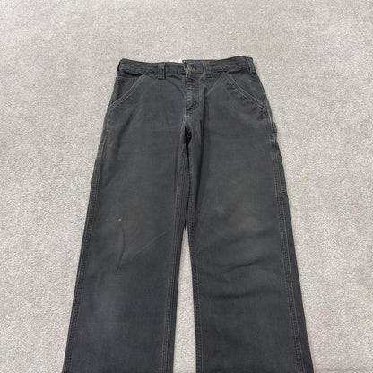 Vintage Carhartt carpenter pants y2k relaxed black Straight leg 100% cotton skater style workwear