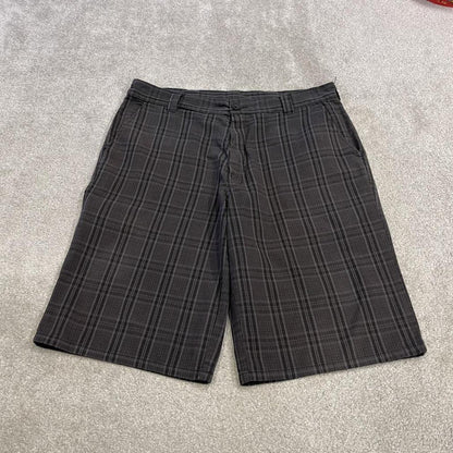 Dickies checkered chino shorts carpenter grey Chino check skater / surf shorts loose fit festival