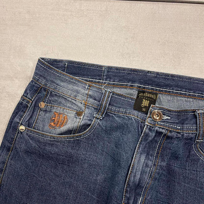 Blue embroidered Makavelli jeans W34L31 loose y2k style denim