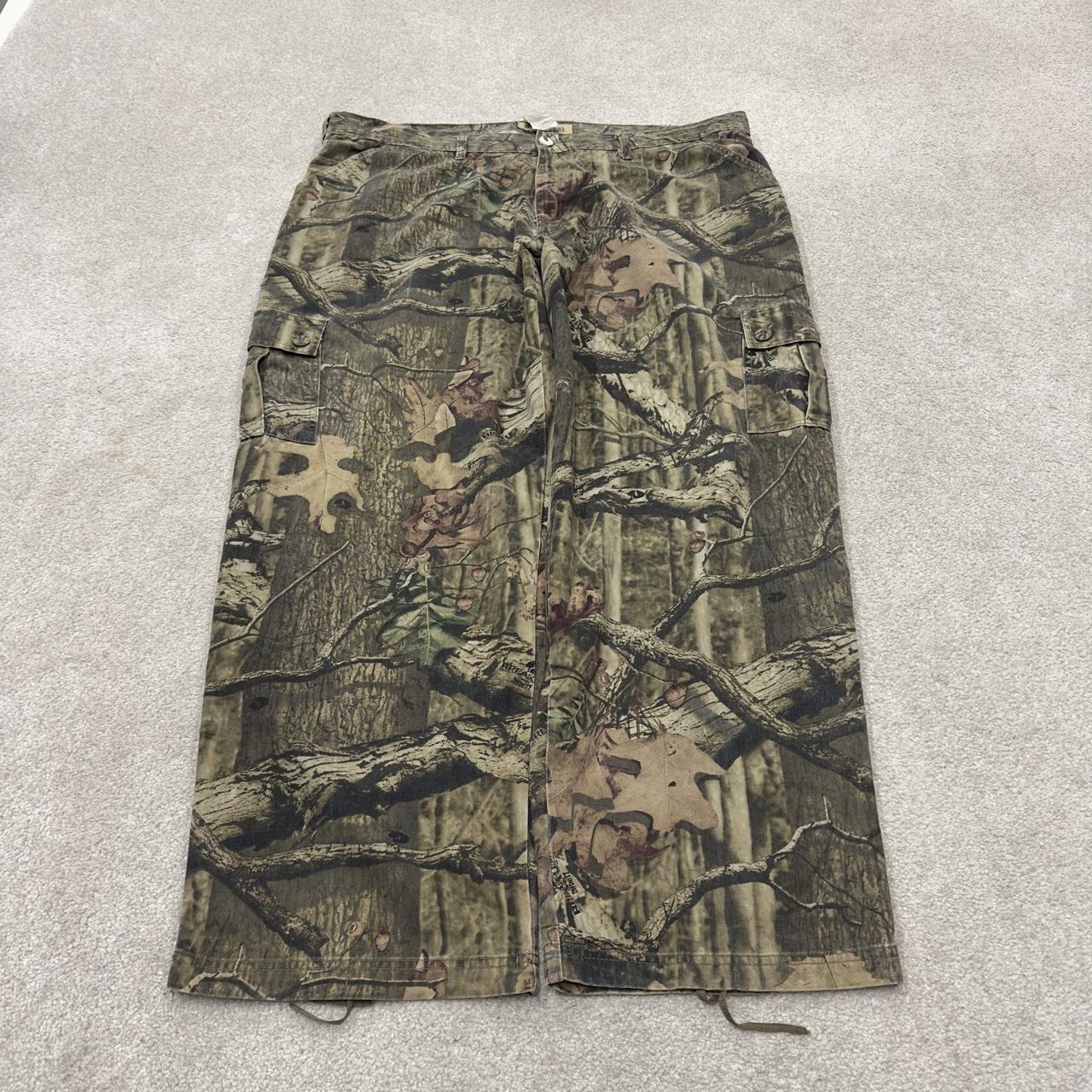 Wide leg baggy Russell outdoors camo cargo pants Y2K khaki outdoors hunting utility trousers
