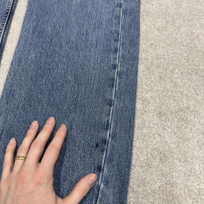 Y2K Levi’s 505 jeans blue Straight leg denim pants red tab logo