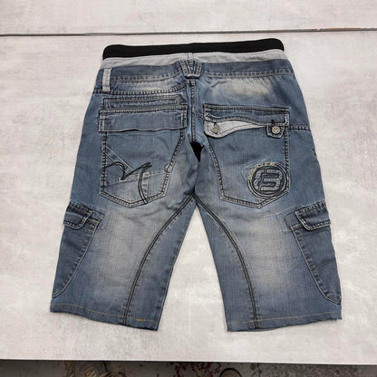 Blue denim Police jorts W32