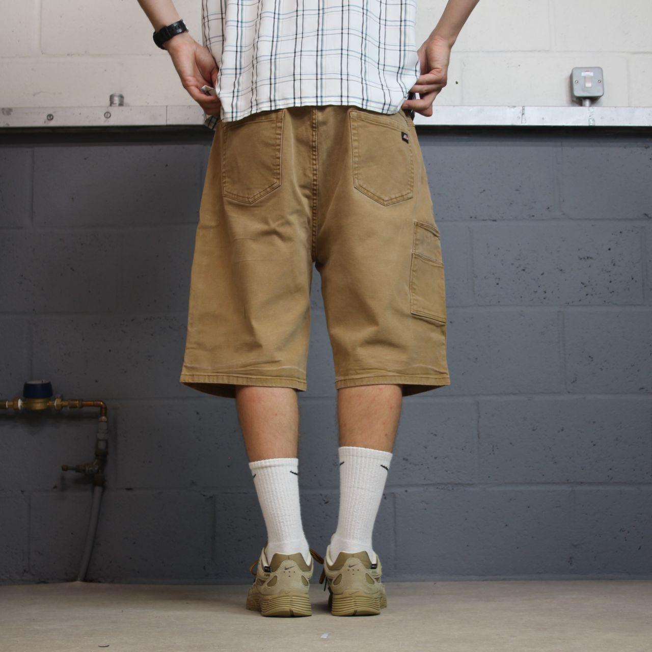 Dickies carpenter shorts y2k cargo tan Loose canvas skate style cargo shorts