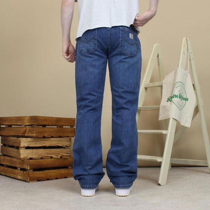 Blue Carhartt jeans 10 W34L33 curvy fit bootcut denim jeans