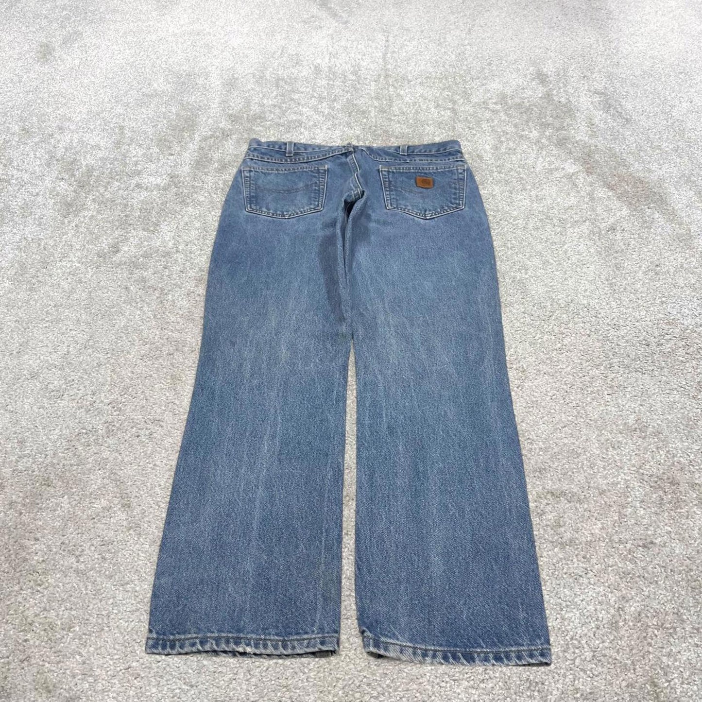 Vintage Carhartt jeans blue denim W35L30 90s skater style straight leg 5 pocket jeans workwear