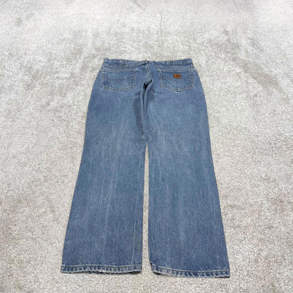 Vintage Carhartt jeans blue denim W35L30 90s skater style straight leg 5 pocket jeans workwear