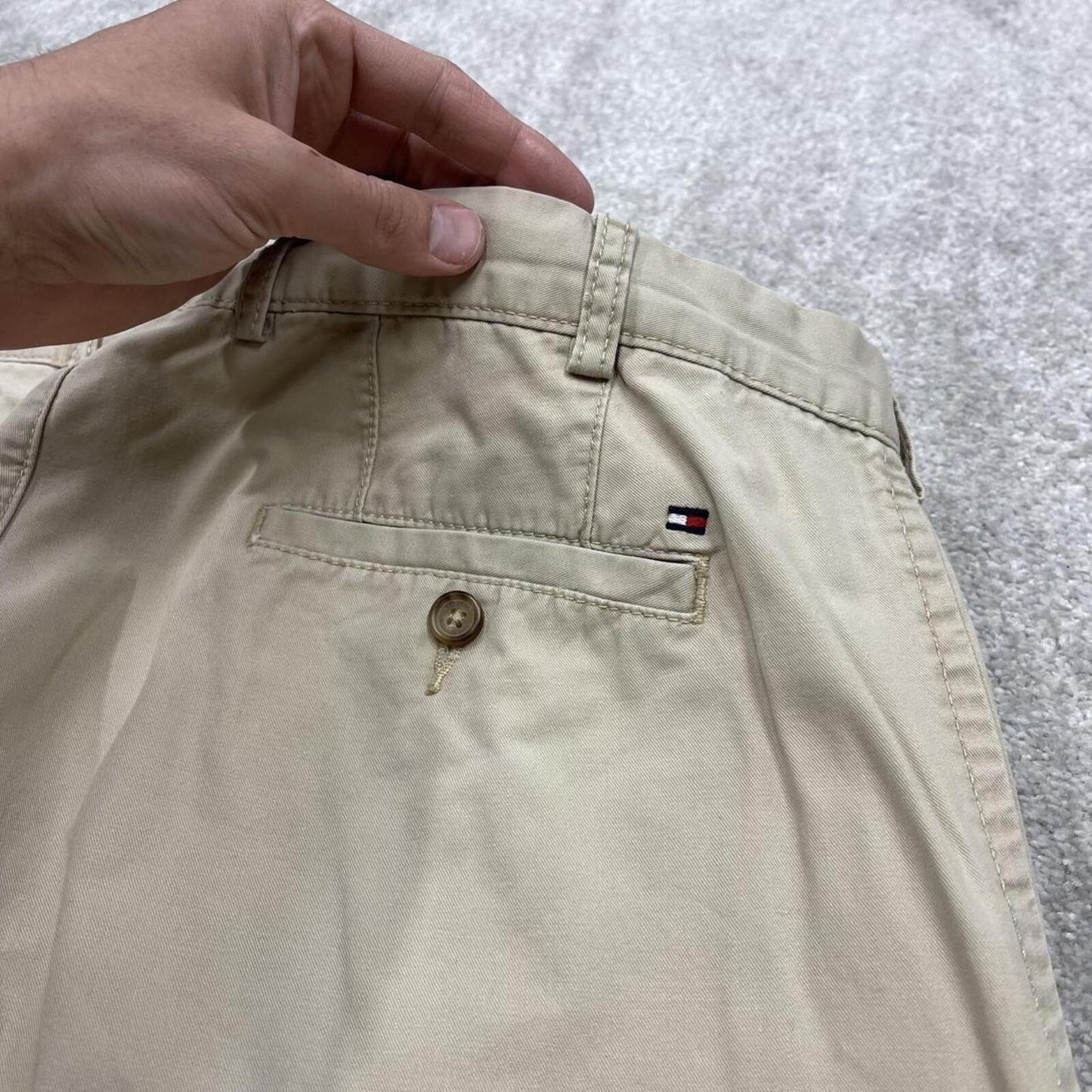 Tommy Hilfiger chino pants summer cream Loose smart casual chino trousers