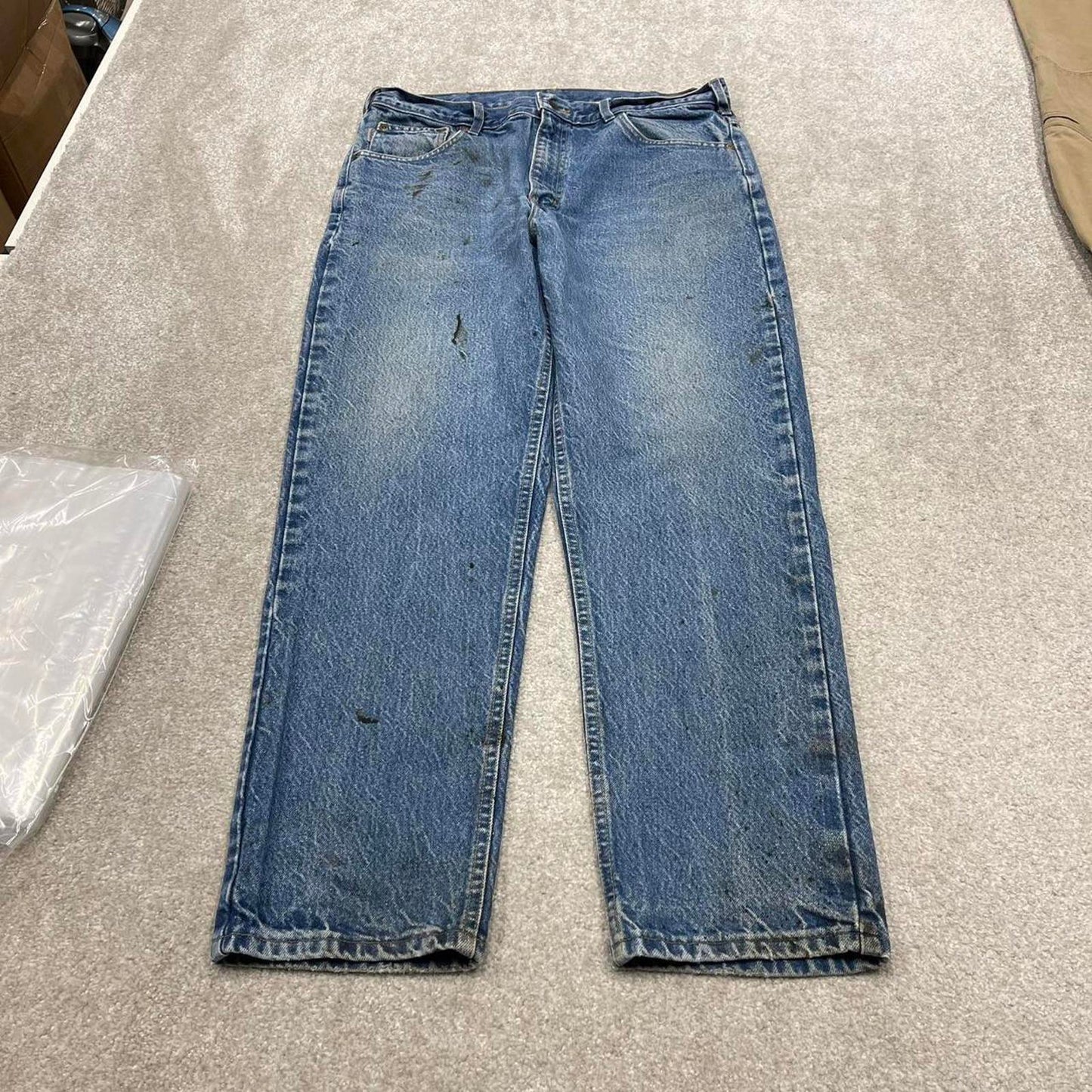 Y2K vintage Carhartt denim jeans blue Loose relaxed fit skate style workwear pants