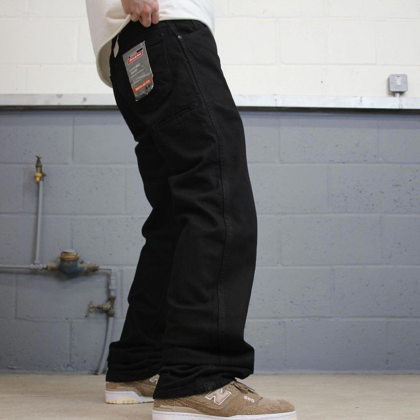 Dickies carpenter jeans W34L34 black 90s skate style loose thick denim cargos