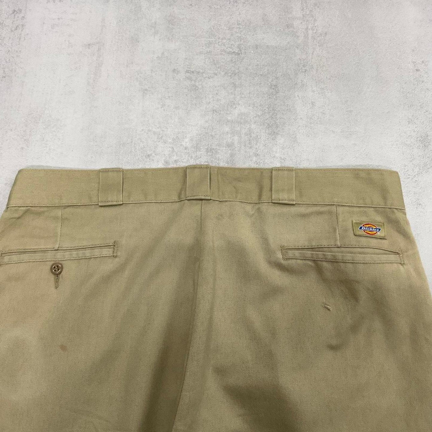 Mens Khaki beige Dickies pants W38 L31 chino style skate trousers