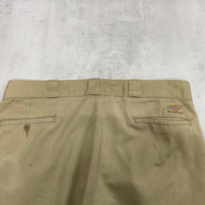 Mens Khaki beige Dickies pants W38 L31 chino style skate trousers