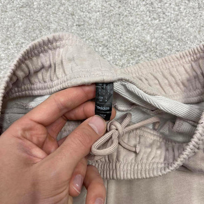 Y2k 00s Adidas joggers stripes S loose beige sweatpants side stripes gym wear