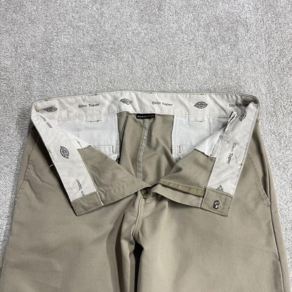 Dickies carpenter pants W34L32 khaki slim fit Chino style skate work trousers