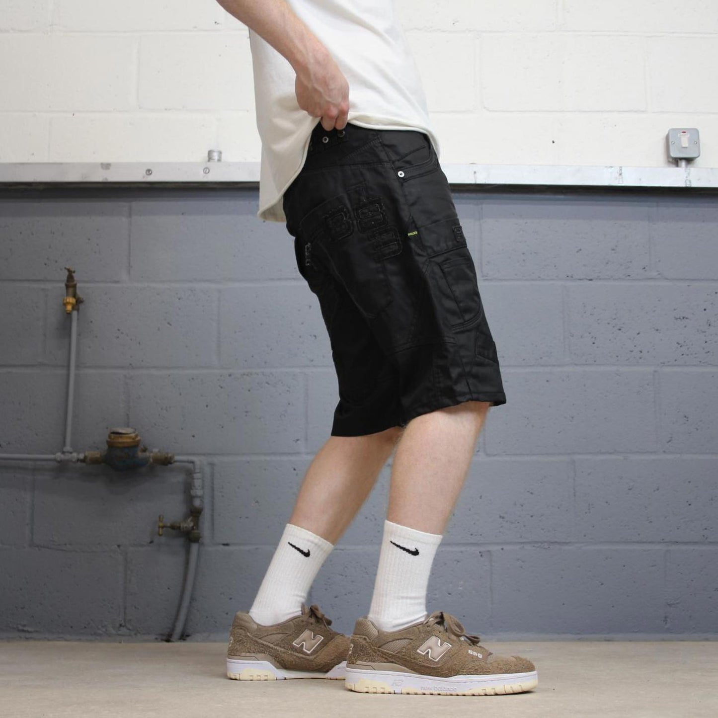 Black Police jorts W32