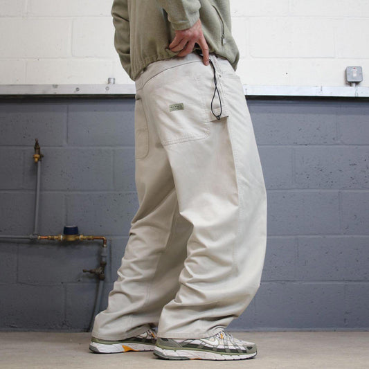 Y2K baggy Wrangler carpenter pants beige Loose wide leg skater style cargo pants