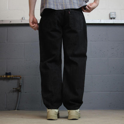 Black Levi’s 550 jeans Y2K W32L28 Levi’s 550 straight leg surf style pants red tab logo