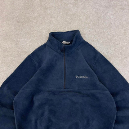 Blue Columbia technical 1/4 zip fleece XL y2k style autumn outdoors hiking