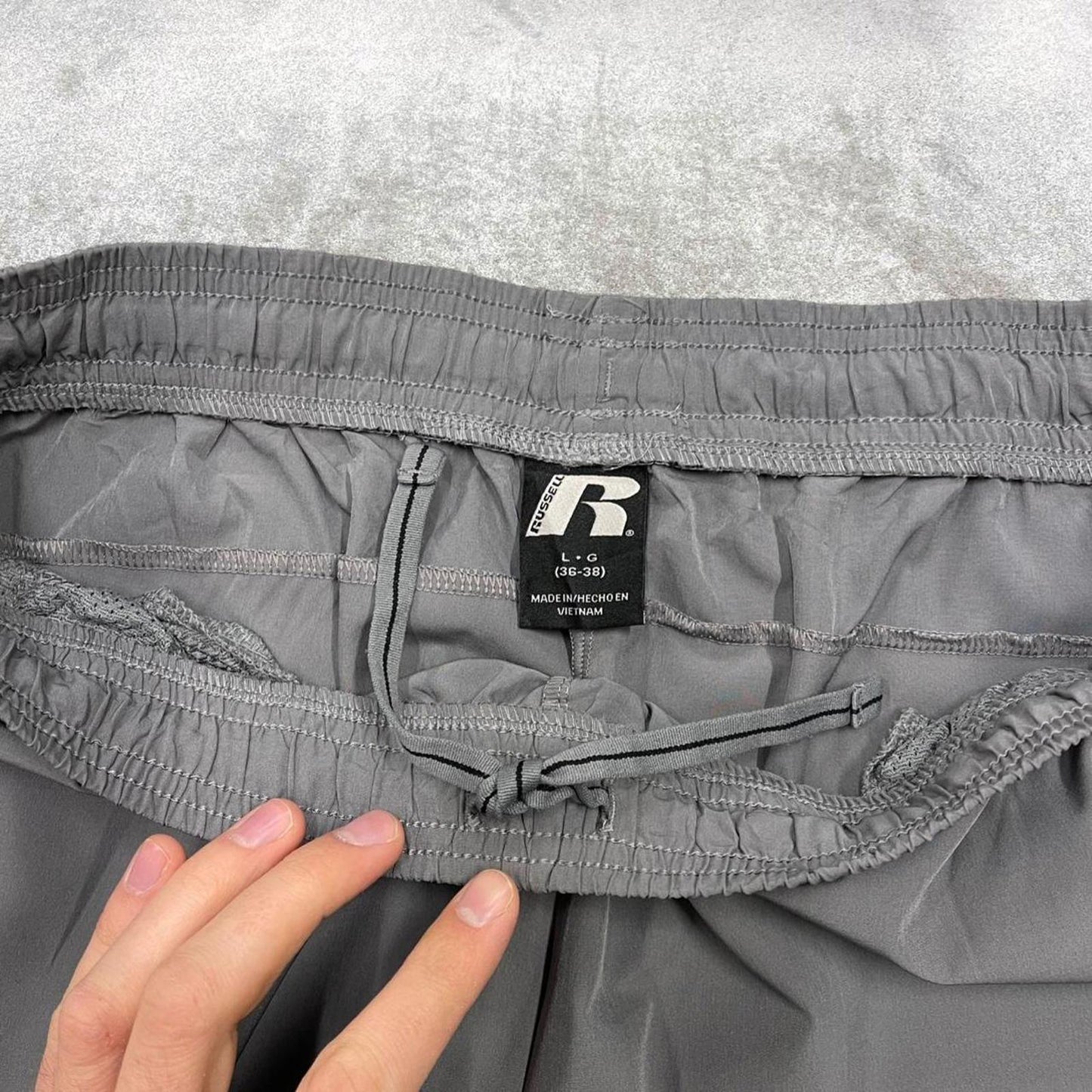 Vintage Y2K Russell tracksuit bottoms grey Running gym track pants