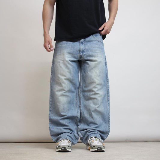 Baggy fit Ecko Unltd jeans blue W38 L32 blue wide leg skater style jeans