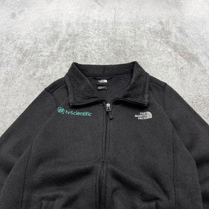 North Face technical fleece large women's TNF black full zip y2k style autumn