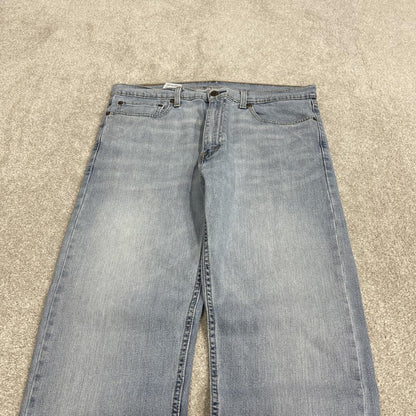 Y2K Levi’s 505 jeans W36L32 washed blue Straight fit 5 pocket belt loops red tab logo