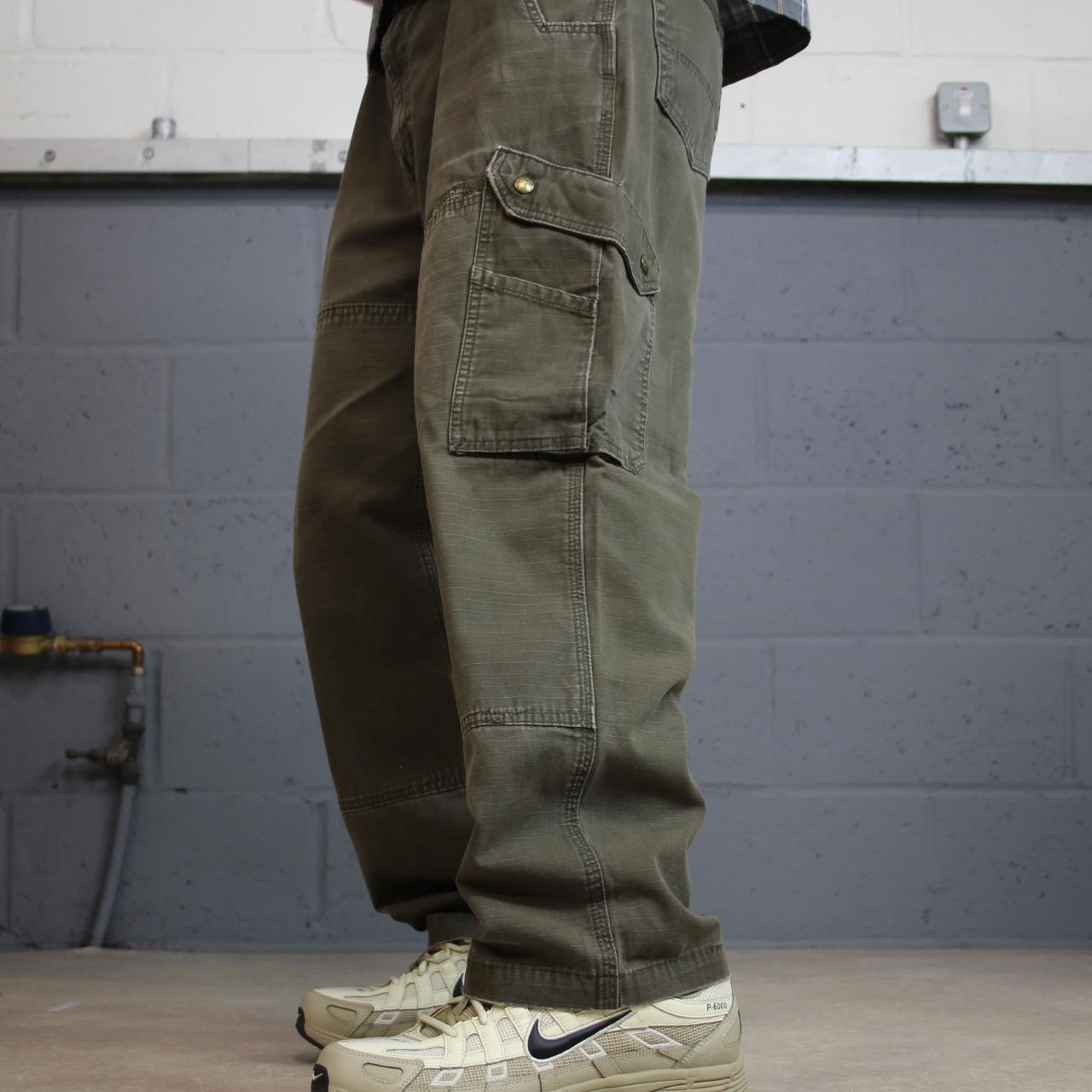 Carhartt double knee cargo pants y2k relaxed utility trousers Loose leg skater style workwear pants