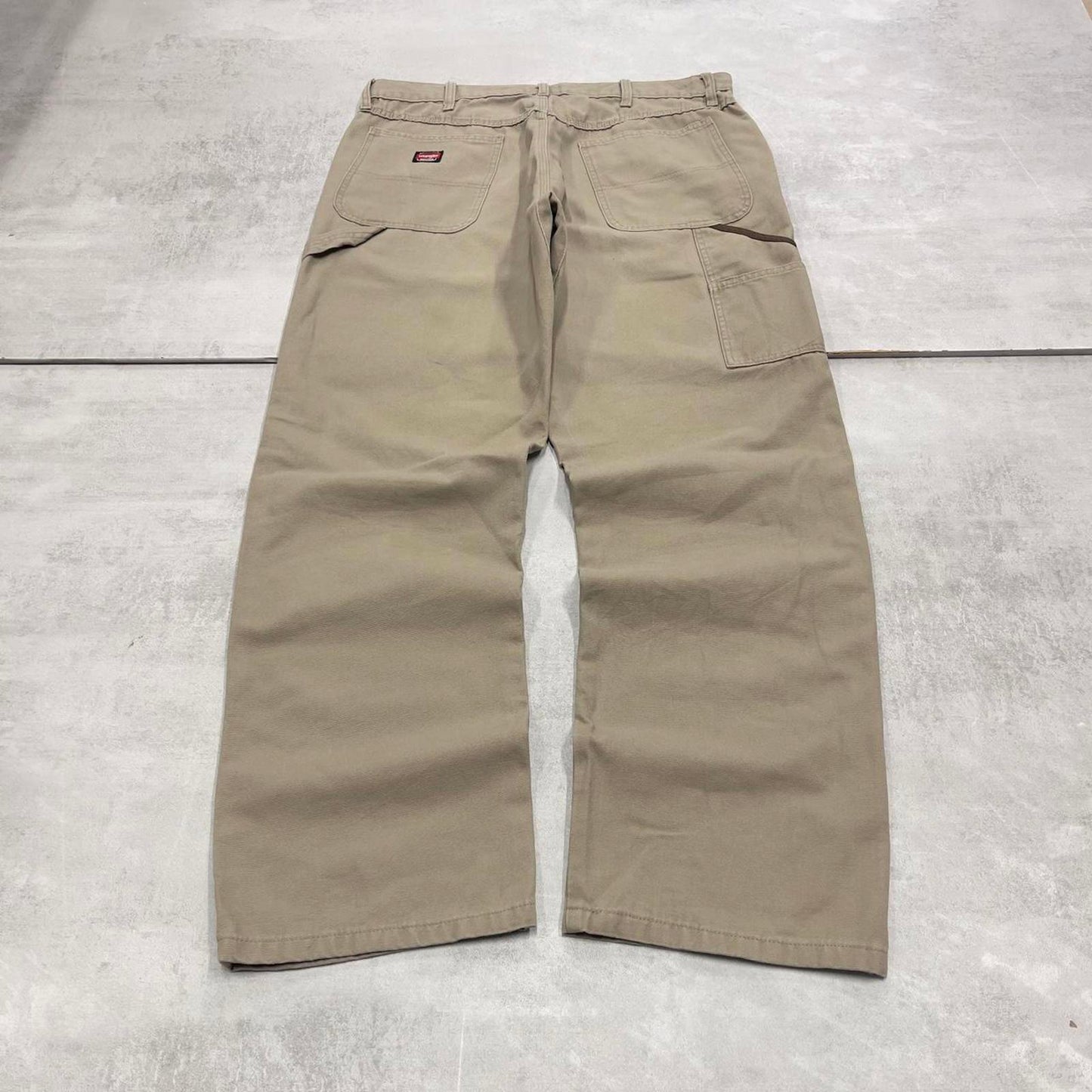 Stone Grey Wrangler carpenter pants W36L32 loose cargo skater style jeans