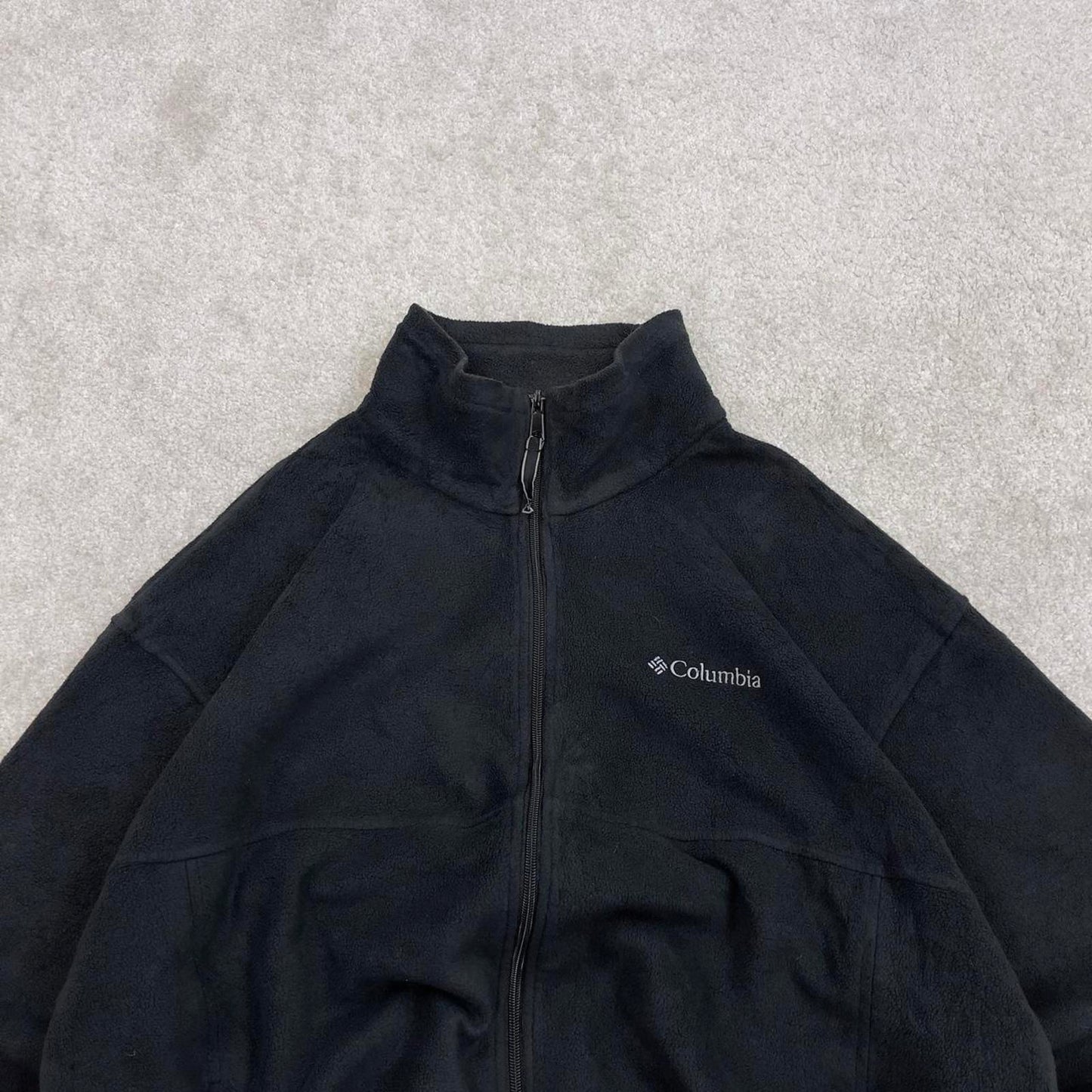 Black Columbia technical full zip fleece XL y2k style autumn adjustable waist