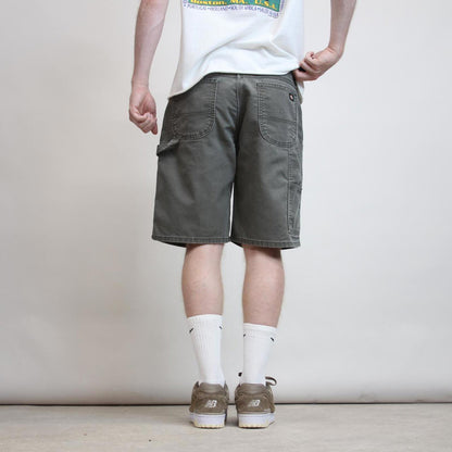 Mens Loose Dickies Carpenter Jorts W34 Green canvas denim cargo summer skate shorts
