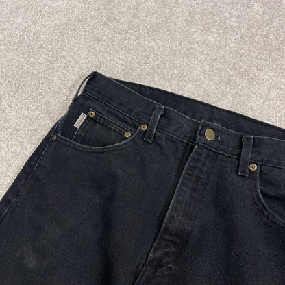Black Carhartt jeans loose work pants 100% cotton denim skate style workwear pants