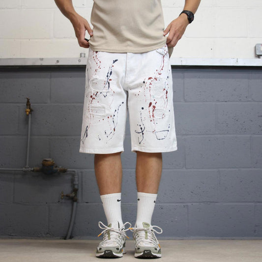 White Cr24 Denim jorts W38