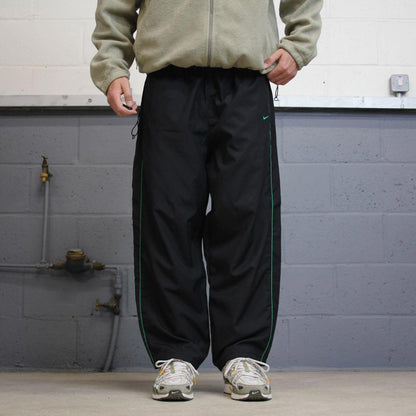 00s baggy Nike tracksuit bottoms black XXL loose y2k style sportswear track pants gym wear