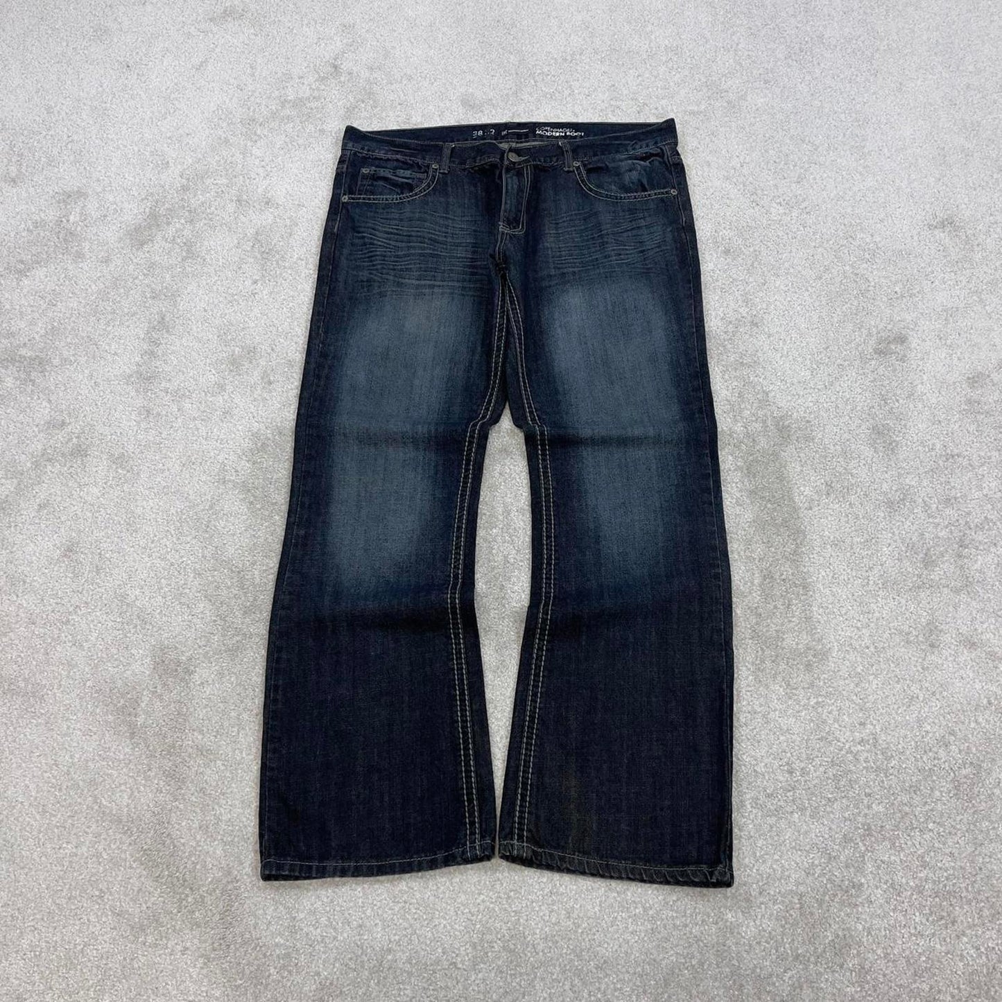 Blue embroidered I.N.C jeans W40L32 loose y2k 00s style jeans stitch detail bootcut