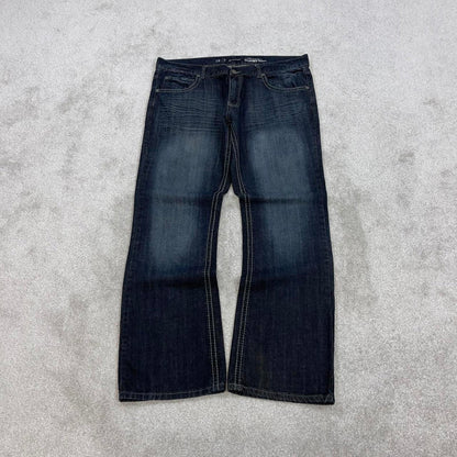 Blue embroidered I.N.C jeans W40L32 loose y2k 00s style jeans stitch detail bootcut