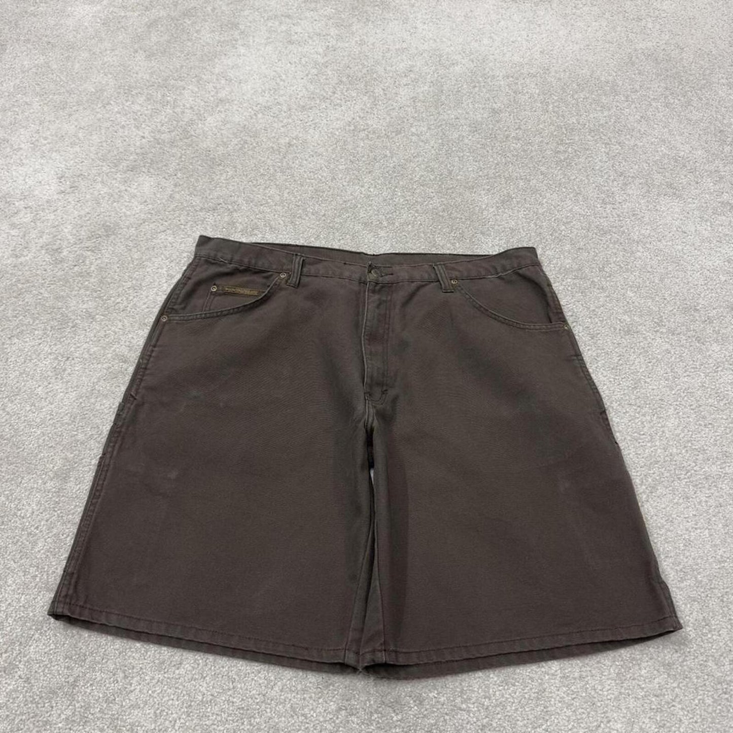 Baggy carpenter shorts canvas cargo brown Big Smith skater style surf jorts
