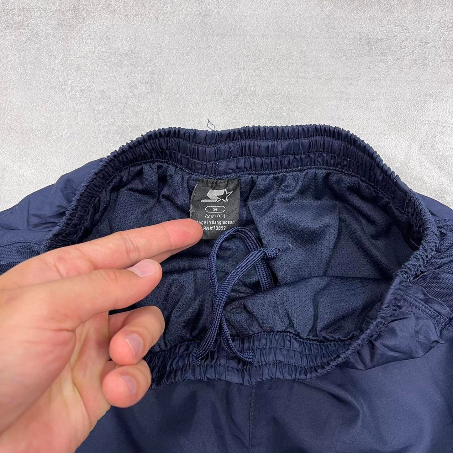 Baggy Starter trackies S navy loose y2k tracksuit bottoms