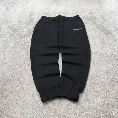 Vintage y2k Champion sweatpants joggers black Loose leg embroidered drawstring track pants