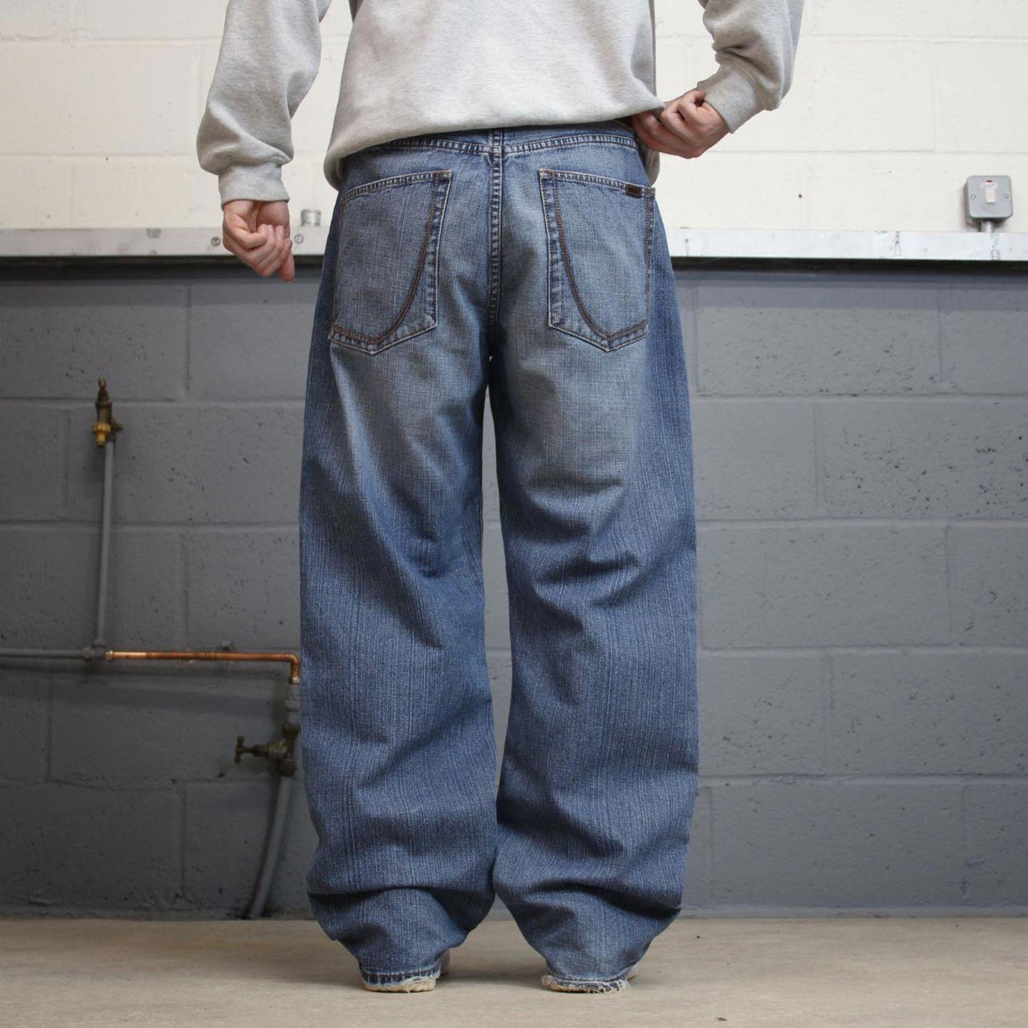 Vintage baggy Sean John jeans 90s skater style W32L32 blue loose denim pants