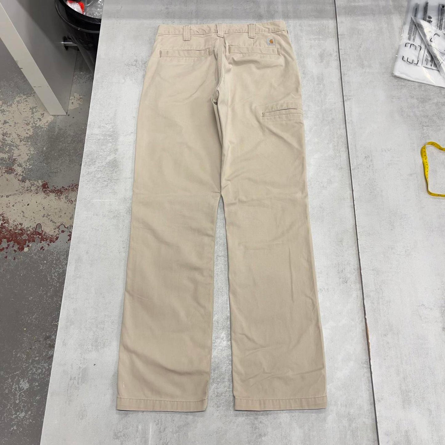 Mens Carhartt carpenter pants W32 L34 beige relaxed skater style cargos
