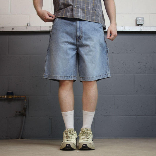 Falls creek denim carpenter shorts Y2K blue Loose fit skater surf cargo shorts
