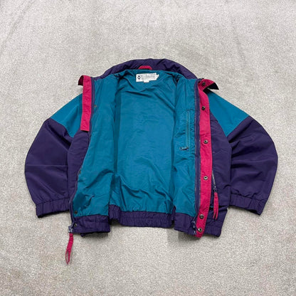 00s Columbia technical windbreaker jacket L men's purple y2k style autumn