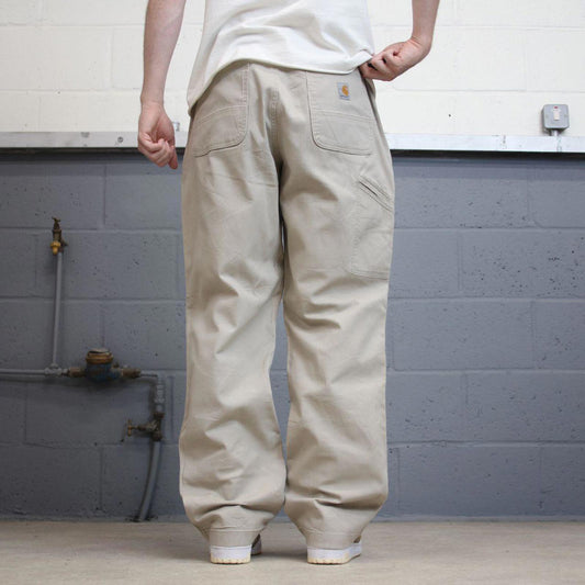 Beige Carhartt carpenter pants W36L32 relaxed fit 90s skater style cargos