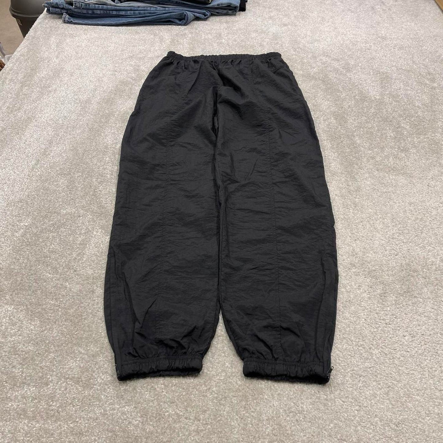 Vintage 00s Reebok tracksuit bottoms black Large loose y2k joggers embroidered track pants trackies